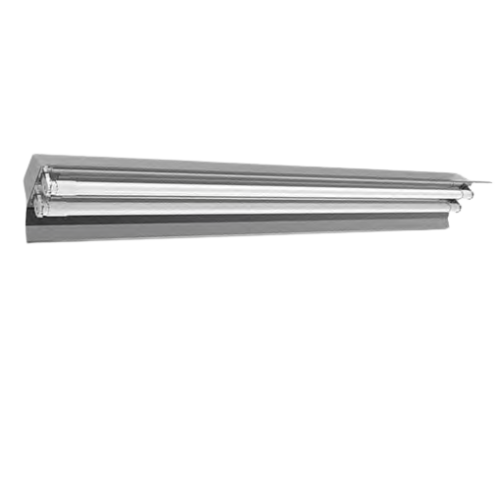 CALHA COMERCIAL SOBREPOR T8 COM REFLETOR EM ALUMÍNIO BRILHANTE